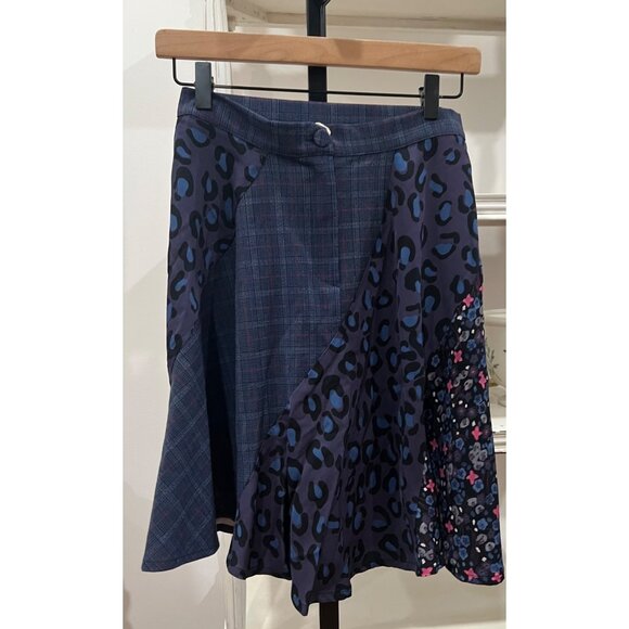 YOOX Angelo Marani Italy Patch Print Mini Skirt Y2K 90s Size 40 IT/ XS 4 - Picture 1 of 2